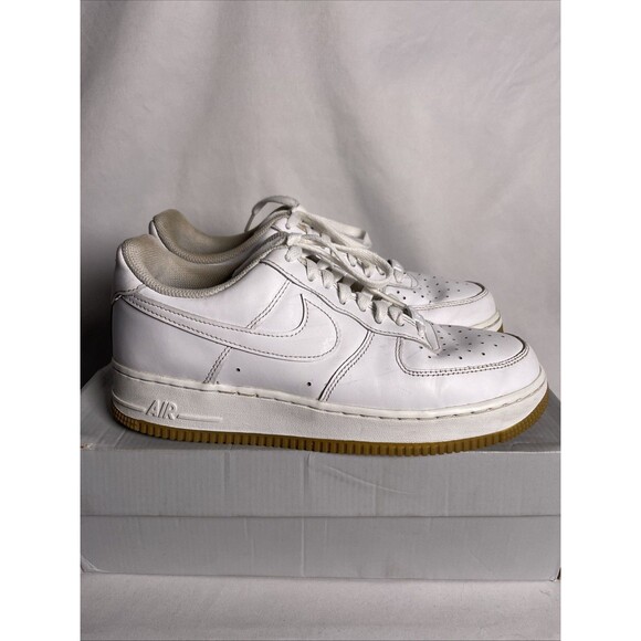 Nike Air Force 1 Shoes Mens Size 8 White Gum Sole Leather DJ2739-100 Classic main image 6